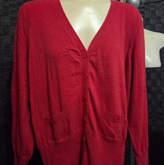 Lane Bryant Red Cardigan