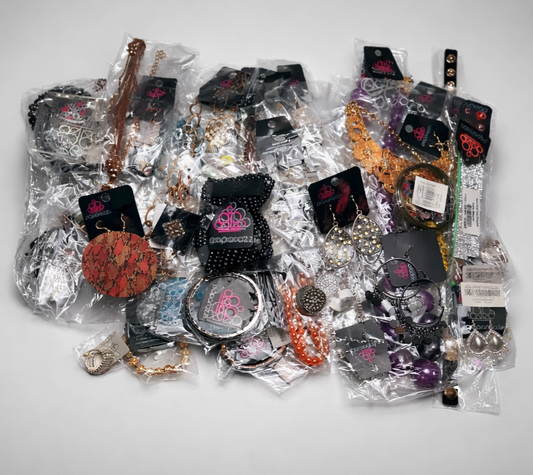 Paparazzi Jewelry - 50 Piece Mixed Jewelry Bundle + 5 FREE Bonus | Necklaces, Earrings, Rings, Bracelets