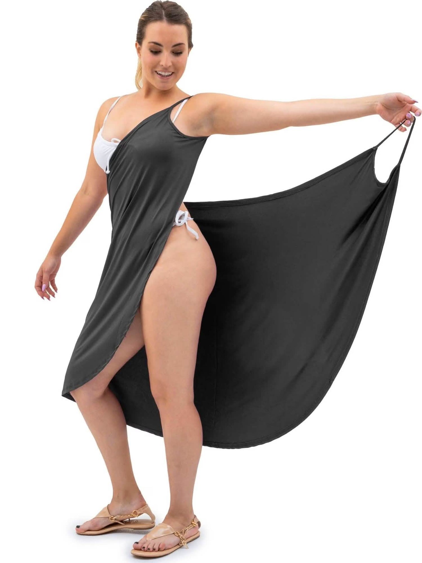 Beach Cover-Up Wrap Dress – Assorted Colors