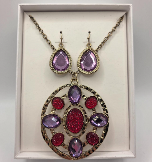 Gold-Tone Necklace & Earring Set