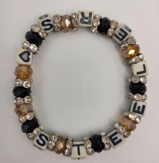 Steelers Beaded Bracelet