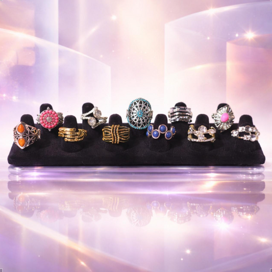Mixed Styles & Colors Paparazzi Stretch Rings – 11 Count