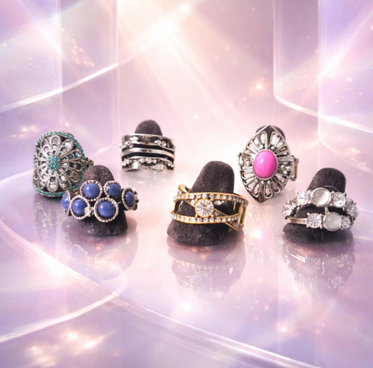 Mixed Styles & Colors Paparazzi Stretch Rings – 11 Count
