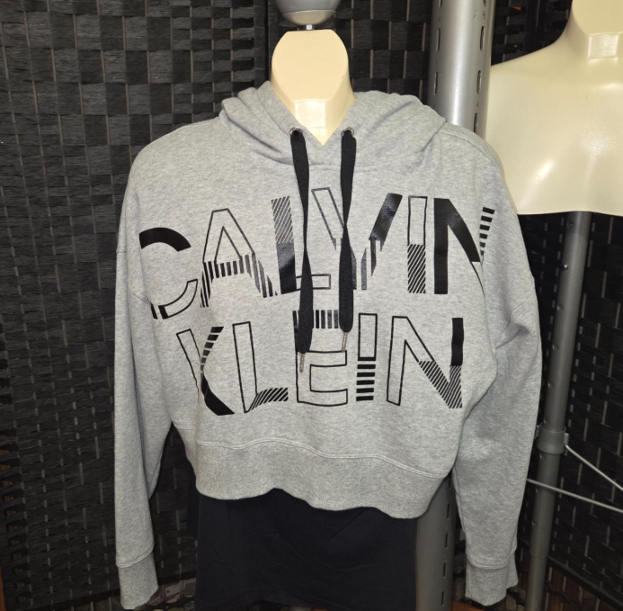 Calvin Klein Gray Women’s Cropped Hoodie