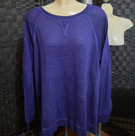 Lightweight Caslon Purple Long Sleeve Shirt