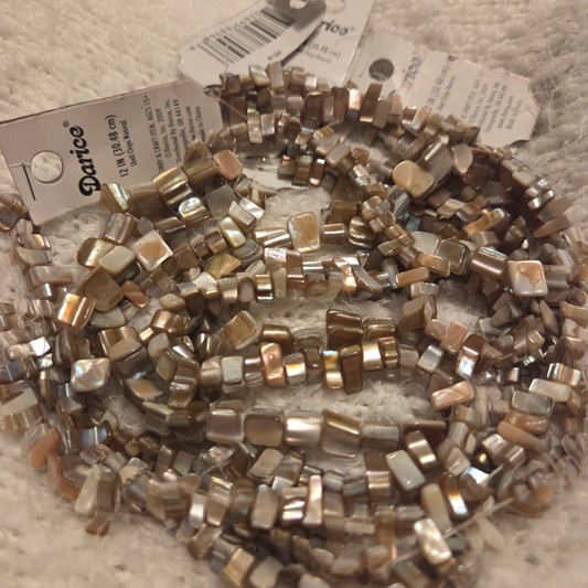 Neutral Pearlescent Chip Beads