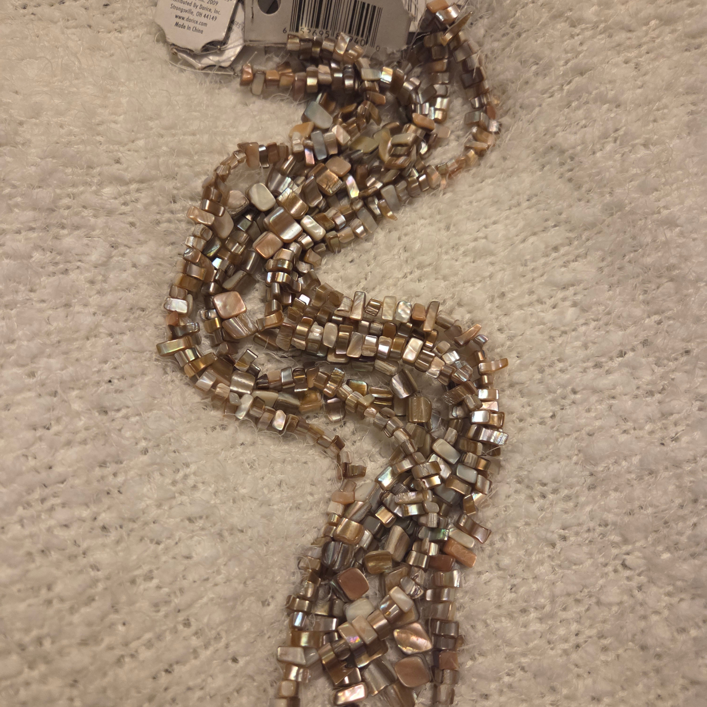 Neutral Pearlescent Chip Beads