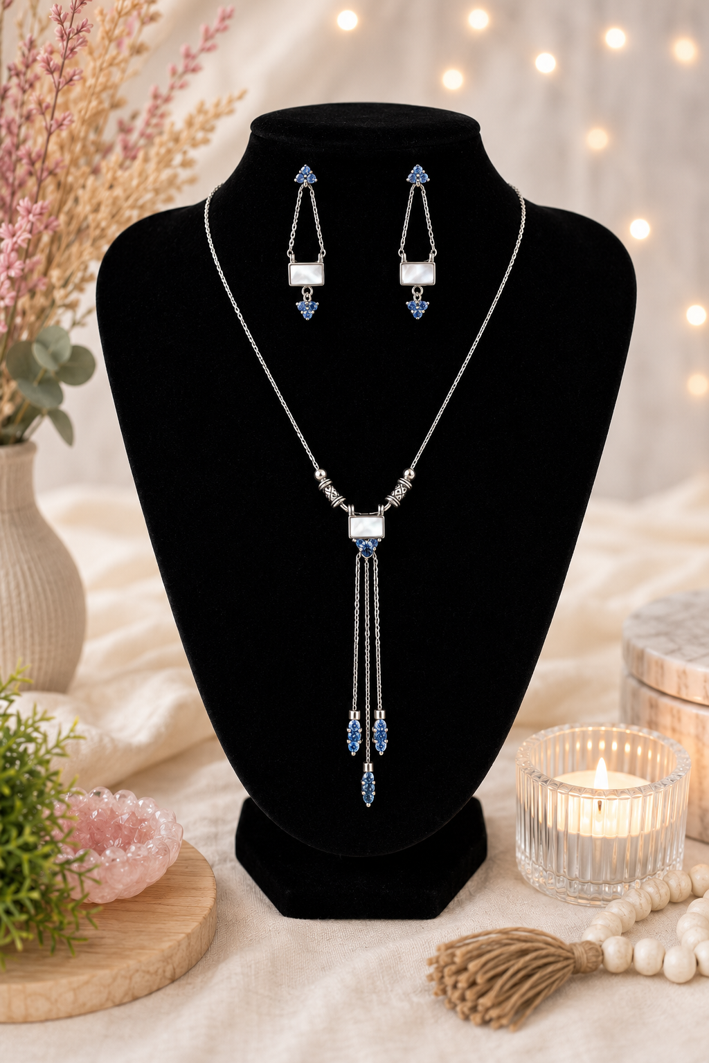 Multi-Strand Gemstone Chip Necklace + FREE Brand-New Napier Jewelry Bonus!